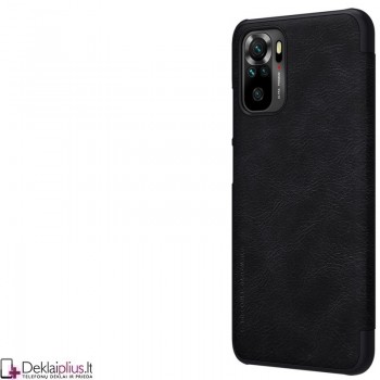 Odinis Nillkin qin serijos dėklas - juodas (telefonui Xiaomi Redmi Note 10/Note 10S/Poco M5S) Odinis Nillkin qin serijos dėklas - juodas (telefonui Xiaomi Redmi Note 10/Note 10S/Poco M5S)